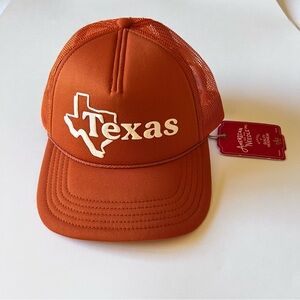 AMERICAN NEEDLE TEXAS FOAMY VALIN TRUCKER MESH BACK HAT ORANGE SNAPBACK OS NWT